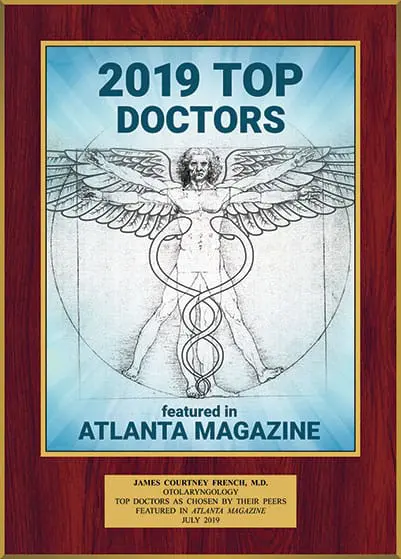 A plaque that says 2 0 1 9 top doctors